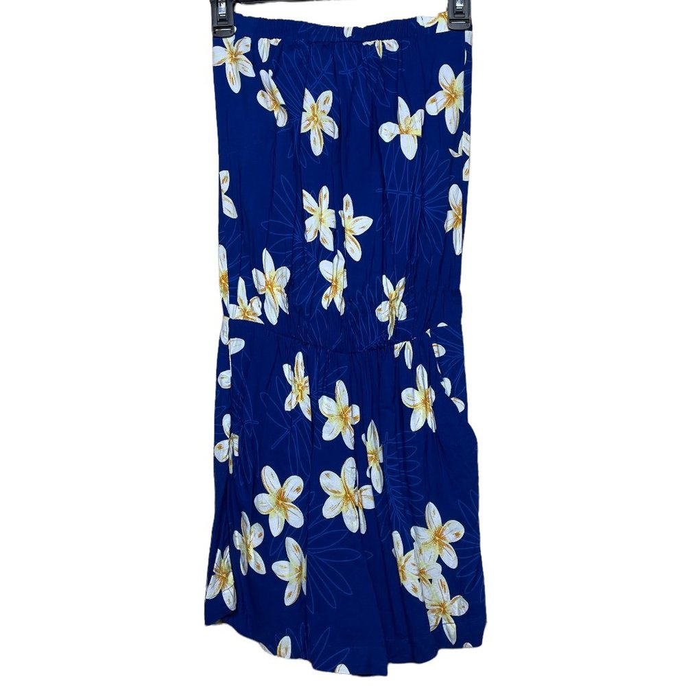Favant Hawaiian Rayon Strapless Floral Romper with Pockets